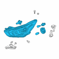 OEM 2017 Chevrolet Spark Composite Headlamp Diagram - 42564394