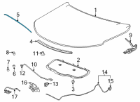 OEM 2021 Chevrolet Trailblazer Rear Weatherstrip Diagram - 42707815