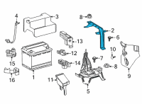 OEM 2022 Toyota Sienna Battery Hold Down Diagram - 74404-08031