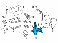 OEM Toyota Sienna Battery Tray Diagram - 74440-08010