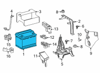 OEM 2010 Toyota Camry Battery Diagram - 00544-24F60-575