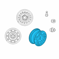 OEM 2006 Chrysler Sebring Aluminum Wheel Diagram - 1BM64XZAAA