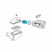 OEM 2005 Dodge Dakota Air Intake Tube Hose Diagram - 53032083AA