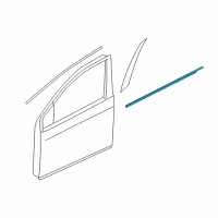 OEM 2013 Nissan Sentra Moulding Assy-Front Door Outside, LH Diagram - 80821-3SG0A