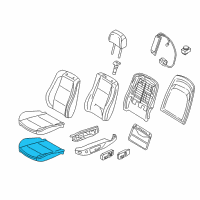 OEM 2012 BMW X3 Basic Seat Upholstery Diagram - 52-10-7-240-057