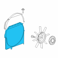 OEM 2008 Dodge Dakota SHROUD-Fan Diagram - 55056379AD