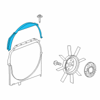 OEM Ram Dakota SHROUD-Fan Diagram - 52029285AE