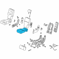 OEM 2022 Honda Odyssey Pad, Center Seat Cushion Diagram - 81937-THR-A21