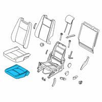 OEM 2019 Ford Transit Connect Seat Cushion Pad Diagram - KT1Z-1763841-C