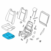 OEM 2020 Ford Transit Connect Seat Cushion Pad Diagram - KT1Z-1763841-C