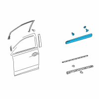 OEM 2010 Lexus RX350 Moulding Sub-Assy, Front Door, Outside RH Diagram - 75071-0E010