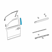 OEM 2012 Lexus RX350 Moulding, Front Door Window Frame, Rear LH Diagram - 75756-0E020