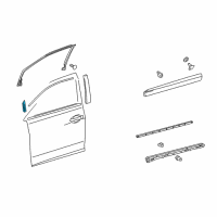 OEM 2012 Lexus RX350 Moulding, Front Door Window Frame, Front RH Diagram - 75751-48010