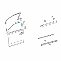 OEM 2012 Lexus RX450h Moulding, Front Door Window Frame, Upper LH Diagram - 75754-0E010