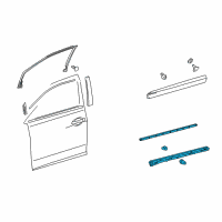 OEM 2011 Lexus RX350 Moulding, Front Door Outside, Lower RH Diagram - 75735-0E010