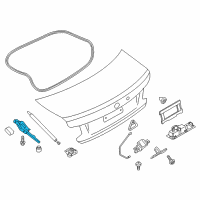 OEM 2015 BMW M235i xDrive Right Trunk Lid Hinge Diagram - 41-00-7-373-848