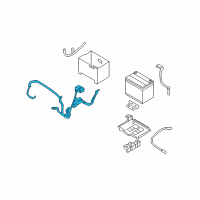 OEM 2010 Hyundai Azera Wiring Assembly-Battery (+) Diagram - 91850-3K112