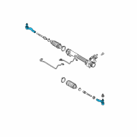 OEM Mercury Marauder Outer Tie Rod Diagram - 3W1Z-3A130-BA