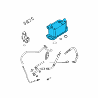 OEM 2001 BMW M5 Heat Exchanger Oil Cooler Diagram - 11-44-1-406-695