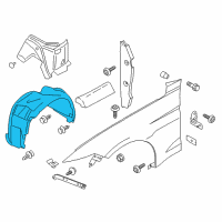 OEM 2019 Ford Mustang Fender Liner Diagram - JR3Z-16102-E