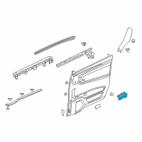 OEM 2022 Honda Odyssey Switch Assembly, Rear Power Window Diagram - 35770-THR-A02