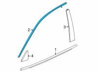 OEM Acura TLX Molding, Right Front Diagram - 72425-TGV-A11