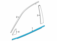 OEM Acura TLX MOLDING, L. FR. DOOR Diagram - 72450-TGV-A12