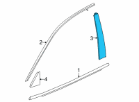 OEM 2022 Acura TLX Garnish, Right Front Diagram - 72430-TGV-A01