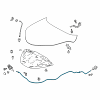 OEM 2018 Toyota C-HR Release Cable Diagram - 53630-F4020