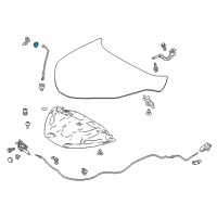 OEM 2019 Toyota C-HR Support Rod Diagram - 53454-12030