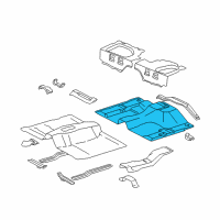 OEM Toyota Tacoma Rear Floor Pan Diagram - 58311-04010