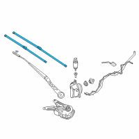 OEM 2016 BMW i8 Windshield Wiper Blade Diagram - 61-61-0-040-553