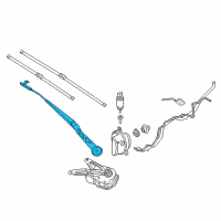 OEM 2014 BMW i8 Windshield Wiper Arm Diagram - 61-61-7-322-154