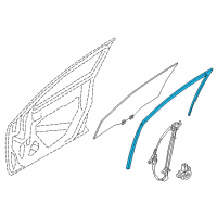 OEM 2020 Toyota Yaris Run Weatherstrip Diagram - 68151-WB002