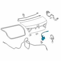 OEM 2012 Toyota Camry Lock Assembly Diagram - 64600-06041