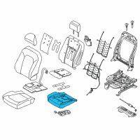 OEM 2016 Ford F-150 Seat Cushion Pad Diagram - HL3Z-63632A22-C