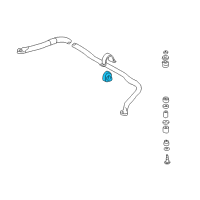 OEM 1995 Pontiac Sunfire Stabilizer Bar Insulator Diagram - 22586048