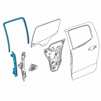 OEM 2022 Chevrolet Colorado Run Weatherstrip Diagram - 84468404