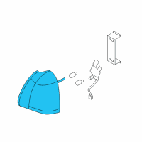 OEM Lincoln Tail Lamp Assembly Diagram - 6W1Z-13404-AA