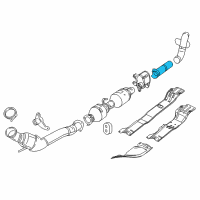 OEM 2011 Ram 3500 Exhaust Extension Pipe Diagram - 52122497AA