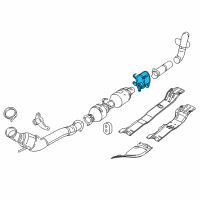 OEM 2008 Dodge Ram 2500 Exhaust Muffler Diagram - 52121428AD