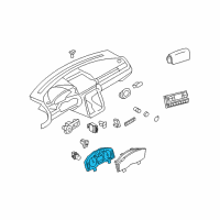 OEM Mercury Cluster Assembly Diagram - 8T5Z-10849-H