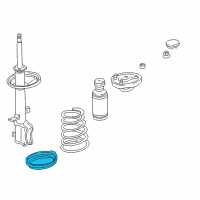 OEM 2000 Toyota Corolla Insulator, Rear Coil Spring Diagram - 48258-02020