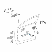 OEM 2015 Toyota RAV4 Lock Cable Diagram - 69750-0R030