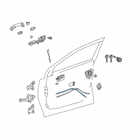 OEM Toyota RAV4 Lock Cable Diagram - 69750-0R030