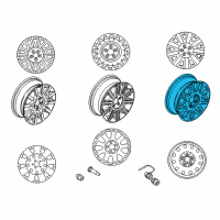 OEM 2003 Lincoln Town Car Wheel, Alloy Diagram - 3W1Z-1007-CA