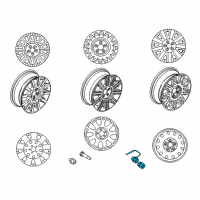 OEM 2010 Lincoln Town Car Wheel Lock Kit Diagram - E9AZ-1A043-A