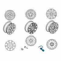 OEM 2004 Lincoln Town Car Wheel Lock Kit Diagram - E9AZ-1A043-A