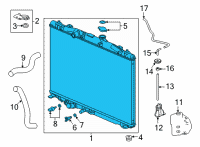 OEM Acura TLX RADIATOR Diagram - 19010-6S8-A01