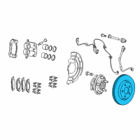 OEM 2015 Dodge Durango Brake Rotor Diagram - 52124762AD